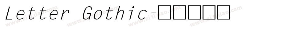 Letter Gothic字体转换